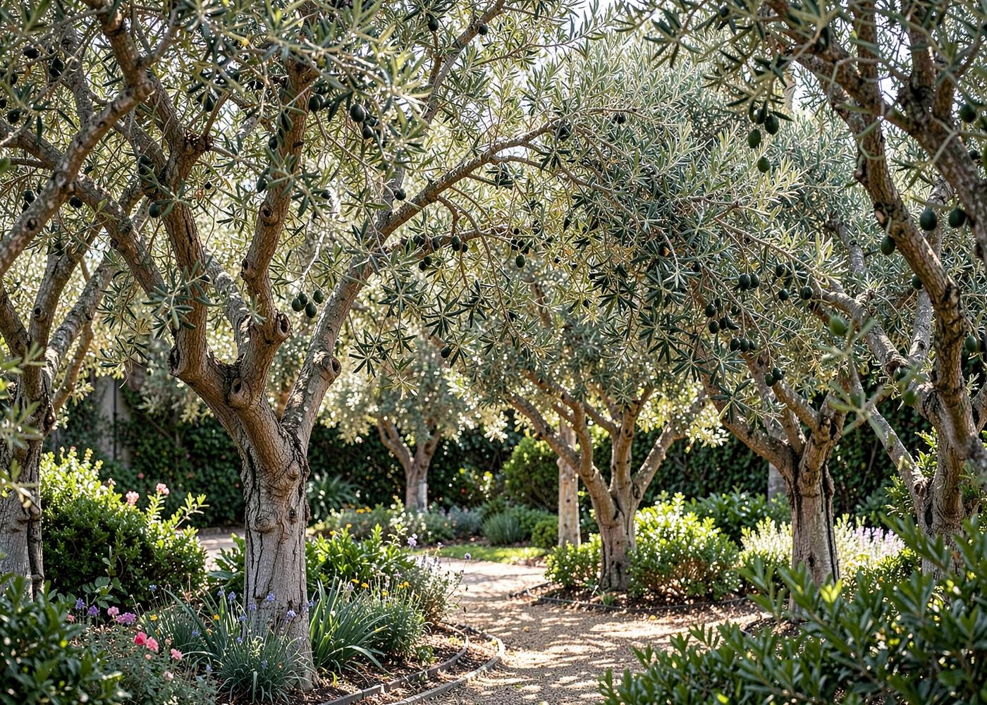 Professionally pruned mature trees